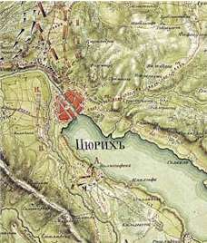 Kartenausschnitt Suworow Atlas (Stadt Zürich)